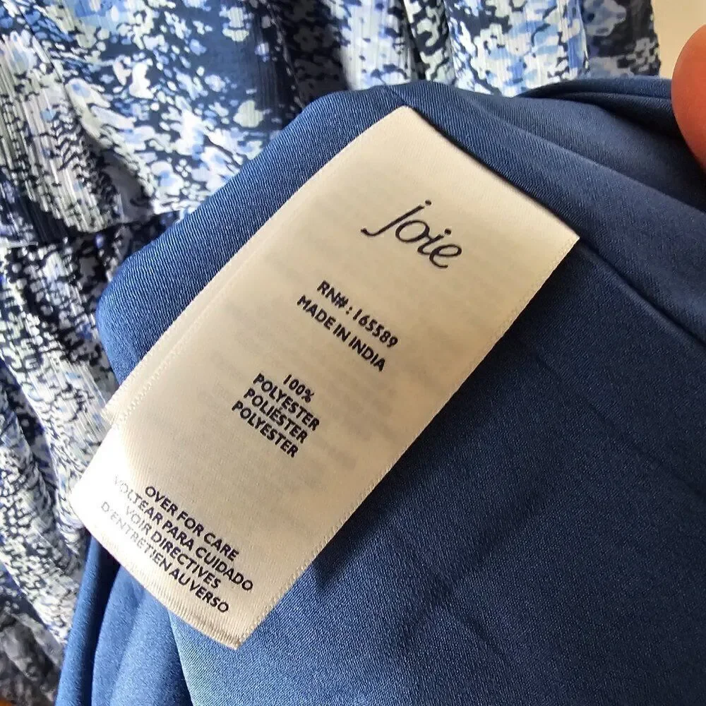 EUC JOIE PRINTED HIGH LOW MAXI DRESS V NECK LONGSLEEVES SIZE XXL